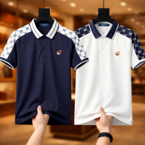Premium Contrast Polo – Navy & White Edition Combo - 2